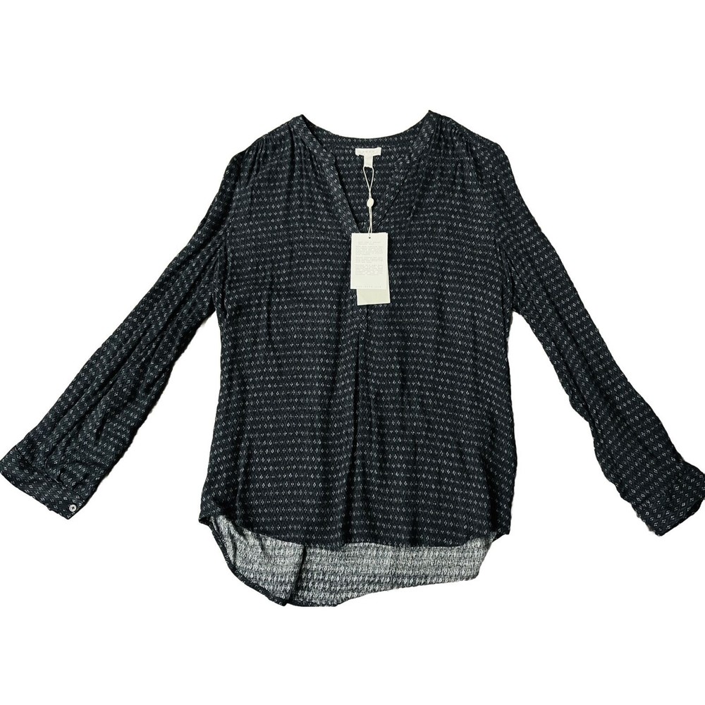 NWT Soft Joie Womens Navy Shirt Top Blouse Size Medium